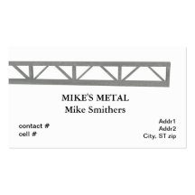 viga del metal tarjeta de visita