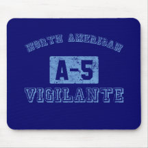 Vigilante del NA A-5 - AZUL Alfombrillas De Ratón