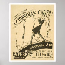 Villancico del navidad de Dickens WPA 1938 Posters