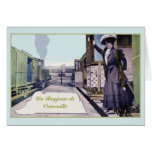 Ville de la O.N.U Bonjour de votre del vintage Tarjetón