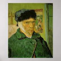 Vincent van Gogh - autorretrato con el oído vendad Impresiones