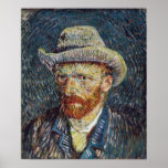 Vincent van Gogh - autorretrato con el sombrero de Posters