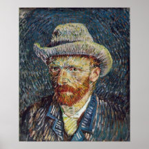 Vincent van Gogh - autorretrato con el sombrero de Posters