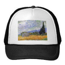 Vincent van Gogh - campo de trigo con los cipreses Gorro De Camionero