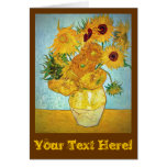 Vincent van Gogh - florero con 12 girasoles custom Felicitación