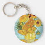 Vincent van Gogh - florero con 12 girasoles Llaveros
