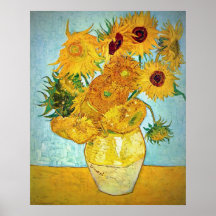 Vincent van Gogh - florero con 12 girasoles Poster