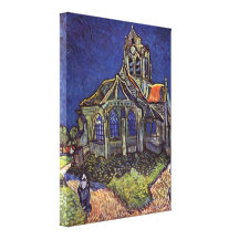 Vincent van Gogh - la iglesia en el Auvers-sur-Ois Impresiones En Lona