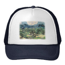 Vincent van Gogh, los olivos.  Arte famoso Gorros Bordados