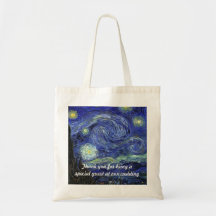 Vincent van Gogh, noche estrellada Bolsa Lienzo