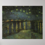 Vincent van Gogh - noche estrellada sobre el Rhone Poster