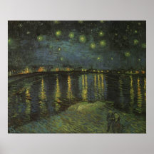 Vincent van Gogh - noche estrellada sobre el Rhone Poster