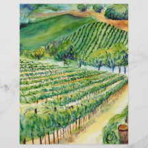 Viñedo de California Tarjeta Publicitaria