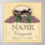 Viñedo personalizado impresiones