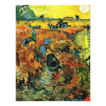 Viñedos rojos de Van Gogh en las invitaciones de A Anuncio Personalizado
