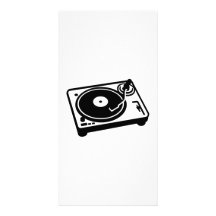 Vinilo de la placa giratoria tarjeta con foto personalizada