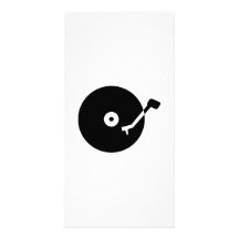 Vinilo de la placa giratoria tarjetas fotográficas 