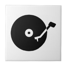 Vinilo de la placa giratoria teja cerámica