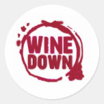 "VINO ABAJO"….DISEÑO DE LA MANCHA DEL VINO ETIQUETA REDONDA
