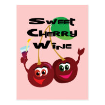Vino de la cereza dulce tarjetas postales