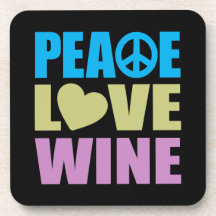 Vino del amor de la paz posavasos
