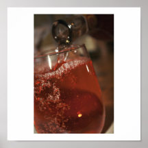 Vino en un vidrio posters