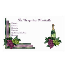 Vino o viñedo plantillas de tarjetas de visita