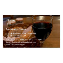 Vino rojo en un restaurante italiano plantilla de tarjeta de negocio