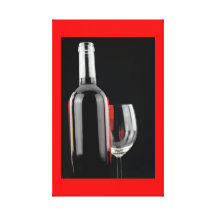 Vino rojo impresión en lienzo estirada