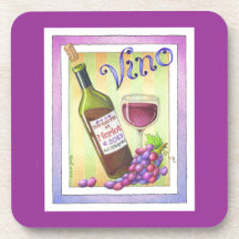 ¡VINO!  ¡Usted me tenía en el MERLOT! Posavaso