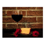 Vino y queso postales