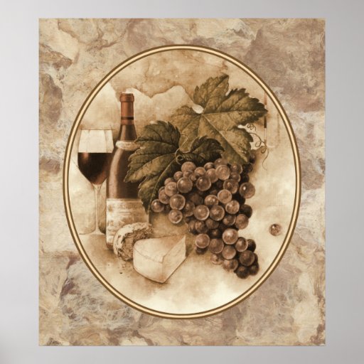 Vino y queso posters
