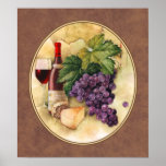 Vino y queso impresiones