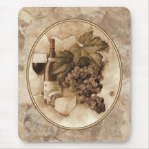 Vino y queso tapete de raton