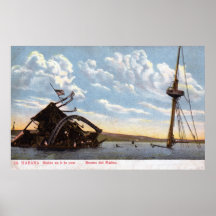 Vintage 1908 del Maine, La Habana, Cuba Posters