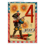 Vintage 4to de la tarjeta de felicitación de julio
