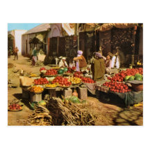 Vintage Afganistán, mercado callejero en Kandahar Postales