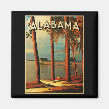 Vintage Alabama Imán De Frigorífico
