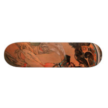 Vintage Alfonso M. Mucha Patineta Personalizada