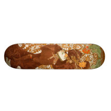 Vintage Alfonso M. Mucha Tabla De Skate