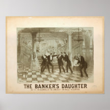 Vintage americana poster de la hija del banquero