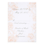 Vintage anaranjado de los Peonies que casa RSVP invitaciones