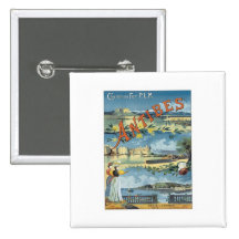 Vintage Antibes mediterránea Pin