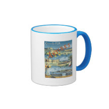 Vintage Antibes mediterránea Taza De Café