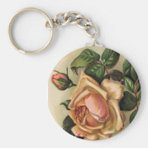 Vintage *Beautiful Roses* Llavero Personalizado