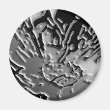Vintage BNW B&w - baya de plata elegante Imanes