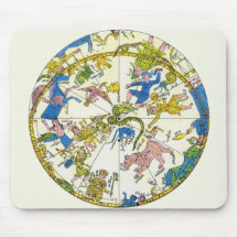 Vintage celestial, estrellas antiguas del mapa de  alfombrillas de raton