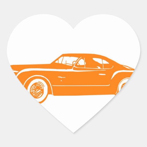 Vintage Chrysler Pegatina De Corazón