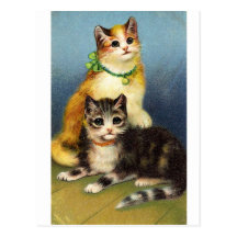 Vintage de Kittens* del *Cute Tarjetas Postales
