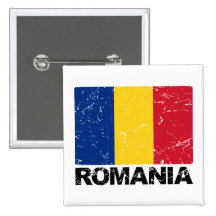 Vintage de la bandera de Rumania Pin